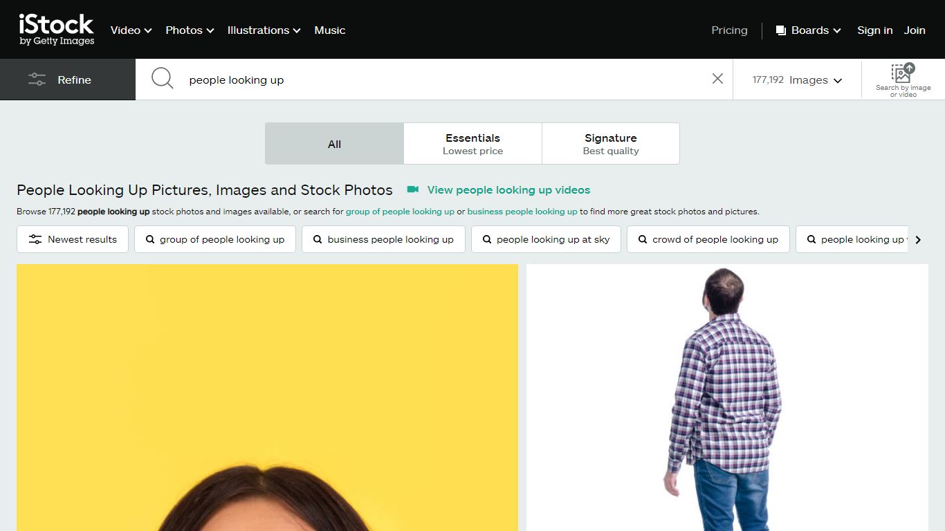 People Looking Up Pictures, Images and Stock Photos